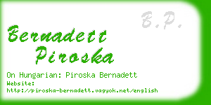 bernadett piroska business card